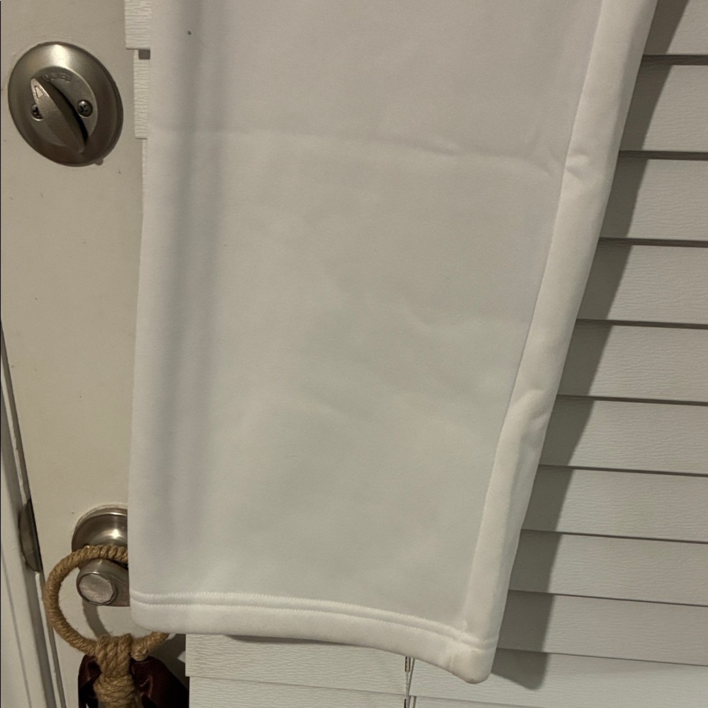 LA White Track Pants with Blue and Yellow Stripe - Picture 6 of 14